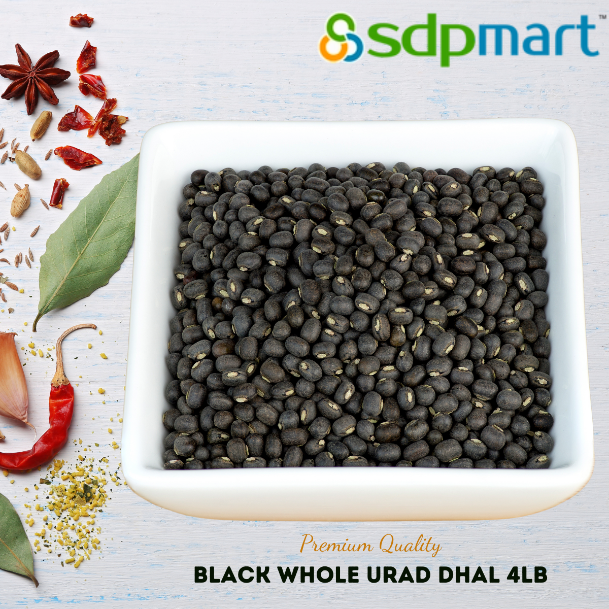 SDPMart Premium Black Urad Dhal 4 LB