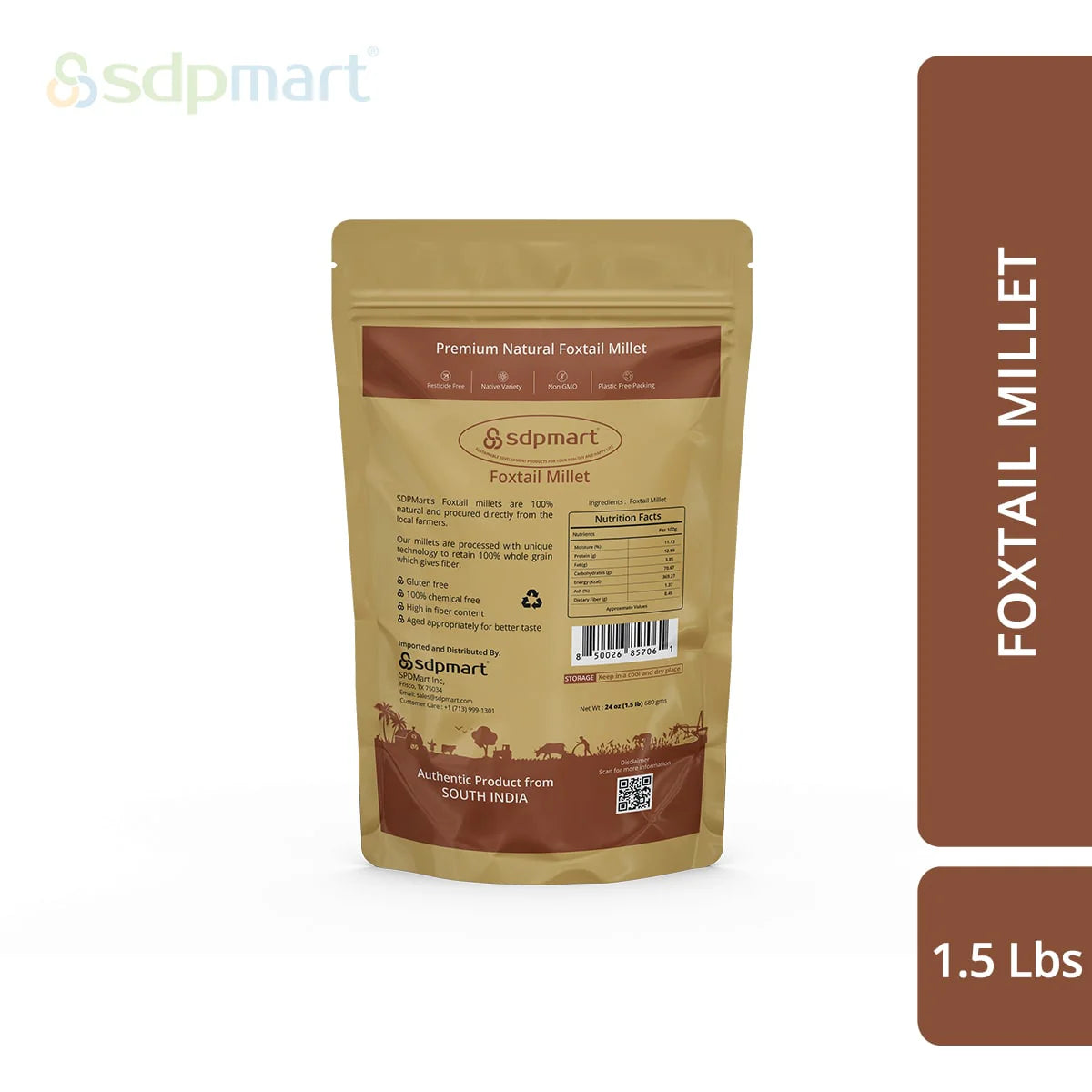 SDPMart Premium Foxtail Millet 1.5 LB