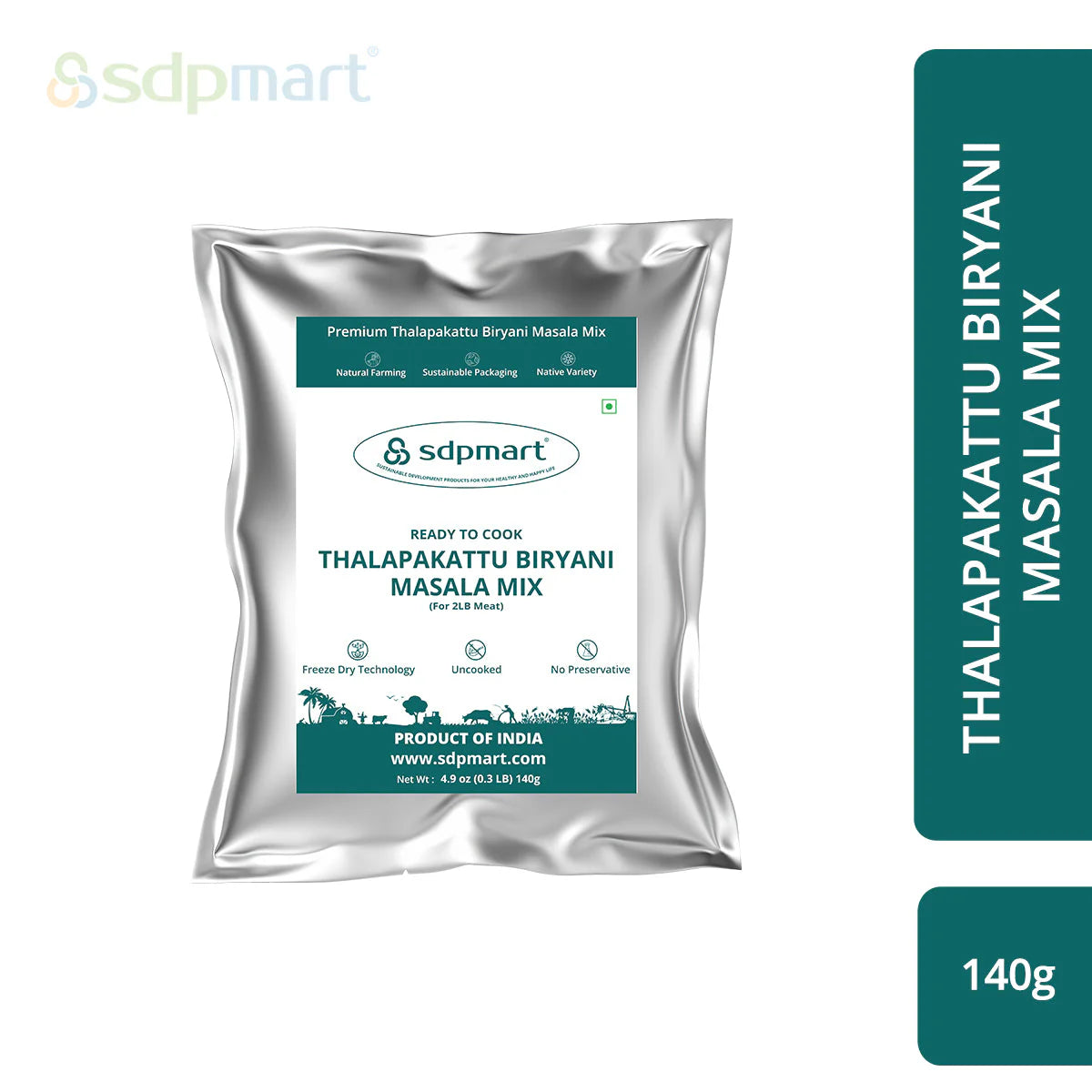 SDP Mart Thalapakatti Biryani Masala Mix for 2LB Meat
