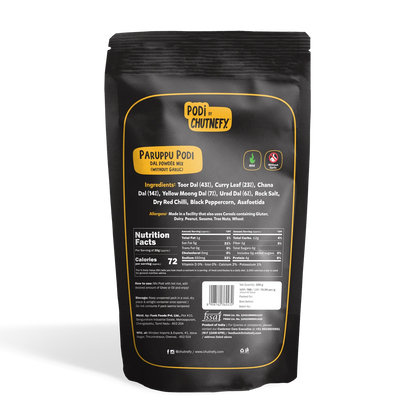 Paruppu Podi [No Garlic] Powder [Chutnefy]