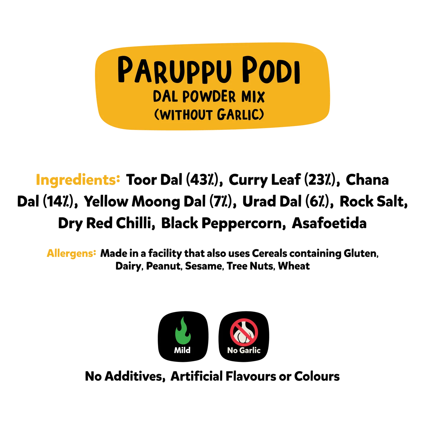 Paruppu Podi [No Garlic] Powder [Chutnefy]