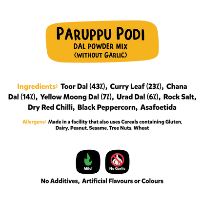 Paruppu Podi [No Garlic] Powder [Chutnefy]