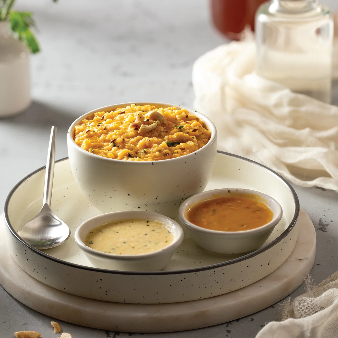 Tomato Pongal Pack [with Coconut Chutney & Sambar][Chutnefy]