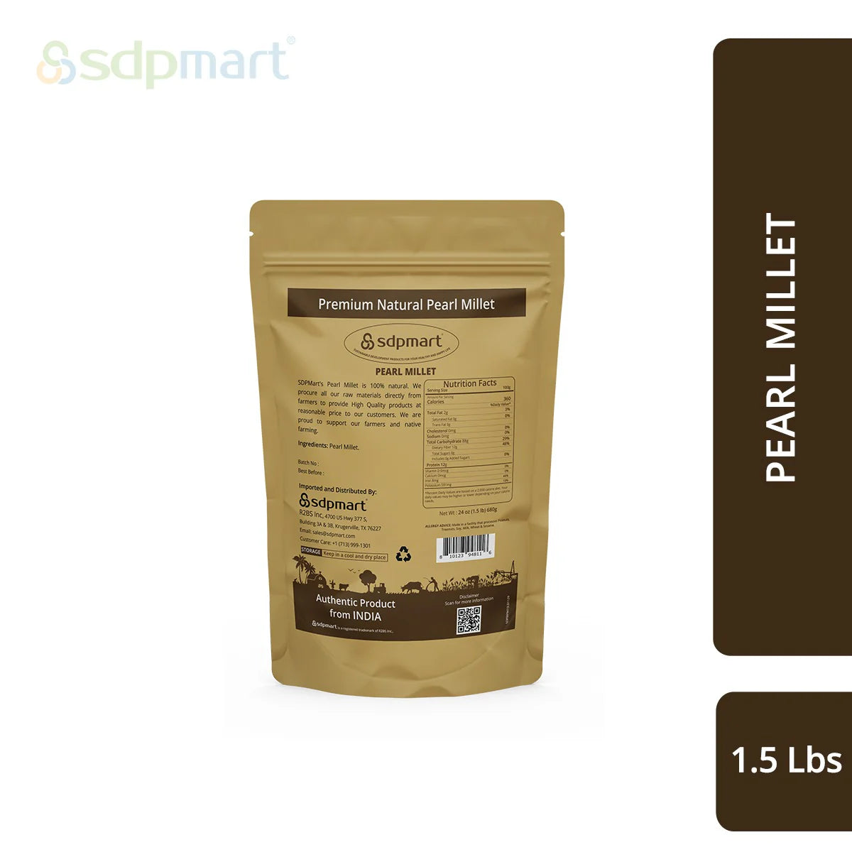 SDPMart Premium Pearl Millet 1.5 LB